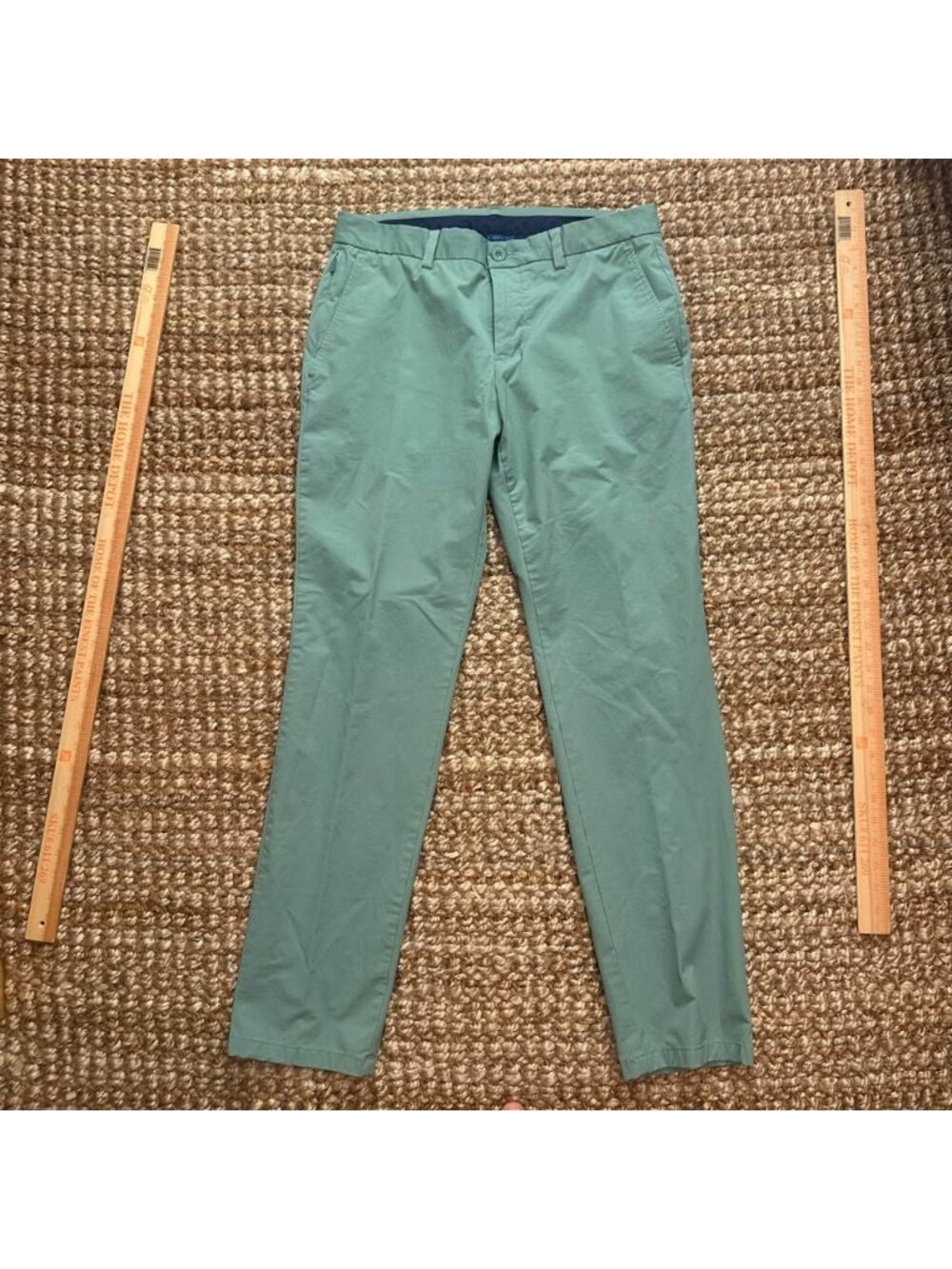 Vineyard Vines On-The-Go OTG Pants Mens 33x32 Sage Green Stretch Performance
